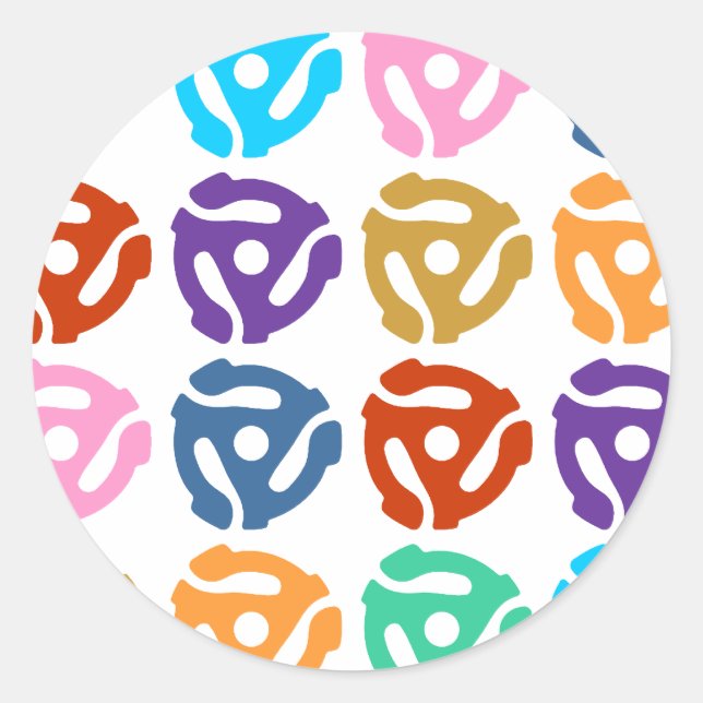 Pop des 45-RPM-Aufzeichnungsadapters Art Runder Aufkleber (Vorderseite)