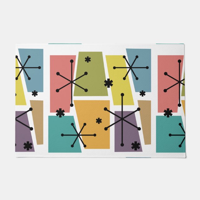 Pop des Atomzeitalters - mehrfarbig Fußmatte (Vorderseite)