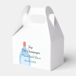 Pop des Champagner-blauen Brautparty Name Datum hi Geschenkschachtel