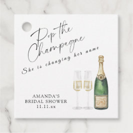 Pop des Champagner-Brautparty Geschenkanhänger