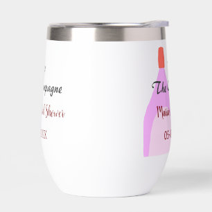 Pop des Champagner-Rosa Brautparty Name Datum hinz