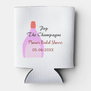 Pop des Champagner-Rosa Brautparty Name Datum hinz Dosenkühler