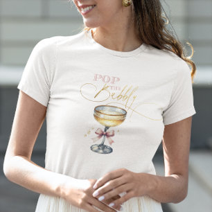 Pop des knackigen Champagner Pink Bow Tri-Blend Shirt
