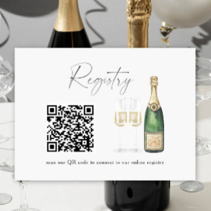 Pop des QR-Code-Brautparty für Champagner Begleitkarte