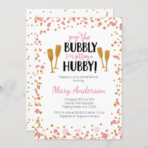 Pop Die Bubbly, die ich bekomme eine Hubby-Einladu Einladung