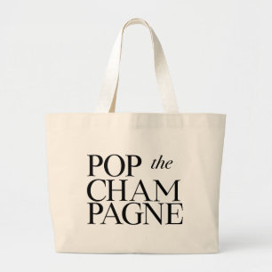 Pop die Champagne-Tasche Jumbo Stoffbeutel