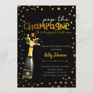 Pop die Champagner-Party Einladung
