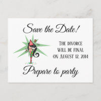 Pop die Korken-Save the Date Scheidung