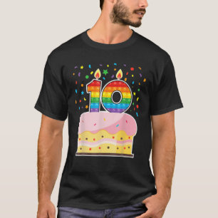 Pop Es 10. Geburtstag Cake Girls Boys 10. T-Shirt