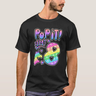 Pop Es 8. Geburtstag Girls Boys 8 Jahre altes Fidg T-Shirt