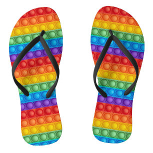 Pop Es bricht farbenfrohe Muster Flip Flops
