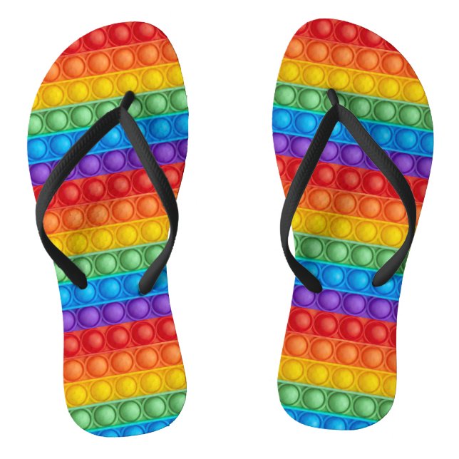 Pop Es bricht farbenfrohe Muster  Flip Flops (Fußbett)