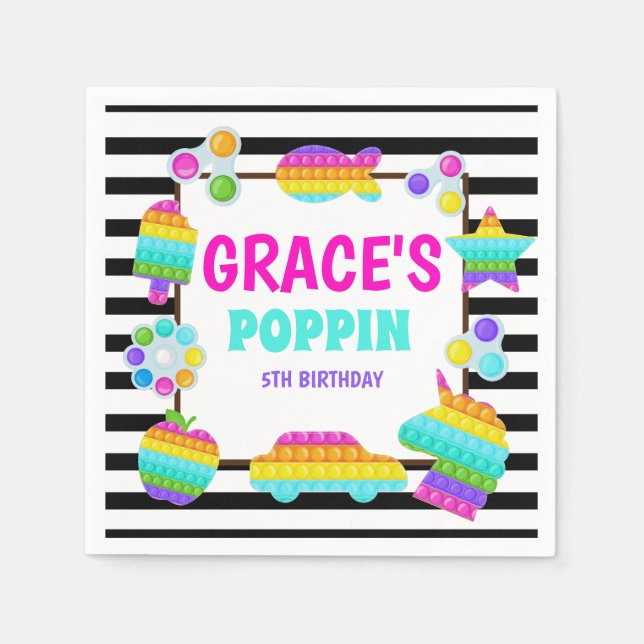 Pop es Fidget Napkin Serviette (Vorderseite)