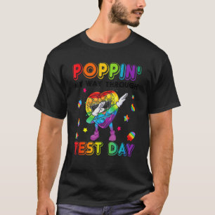 Pop es Herz gestreift Poppin's Weg durch T-Shirt