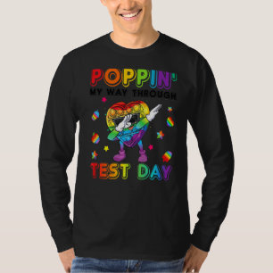 Pop es Herz gestreift Poppin's Weg durch T-Shirt
