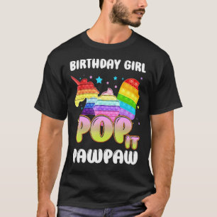 Pop es Pawpaw der Geburtstagskarte Unicorn Eiscrem T-Shirt