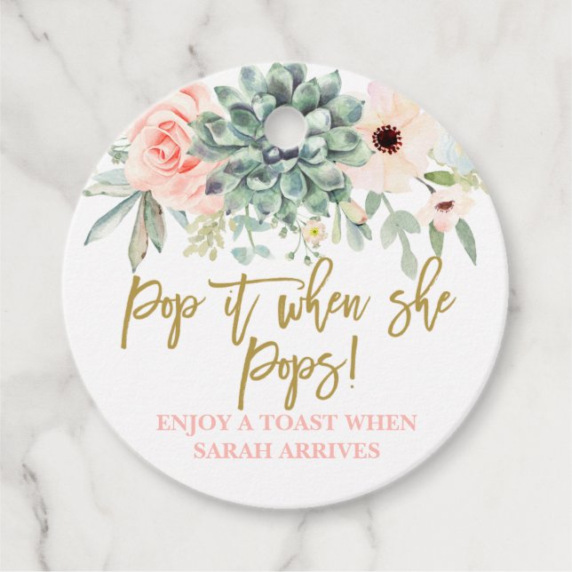 Pop es, wenn sie Aquarellbilder Pop Geschenkanhänger (Vorderseite)