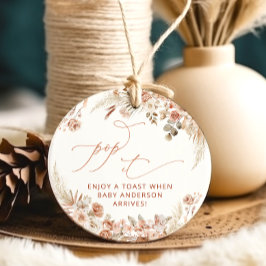 Pop es, wenn sie Boho Pampas Gras Pop Geschenkanhänger