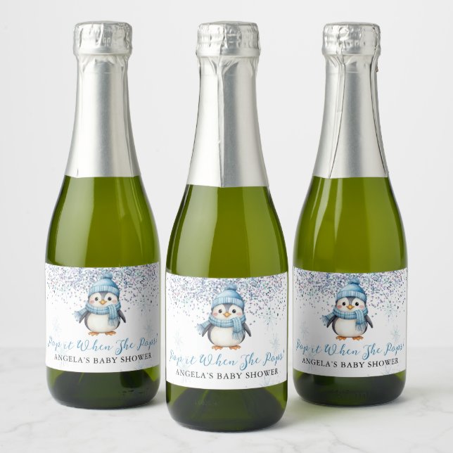 Pop es, wenn sie Niedlichen Boy Pinguin Winter Pop (Flaschen)