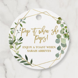 Pop es, wenn sie Pop Aquarell Eukalyptus Geschenkanhänger