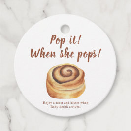 Pop es, wenn sie Pop! Aquarellbrunnen Babydusche Geschenkanhänger