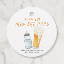 Pop es, wenn sie Pop! Baby braut Babydusche Geschenkanhänger