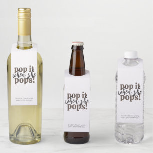 Pop es, wenn sie Pop Baby Dusche Gefallen Flaschenanhänger