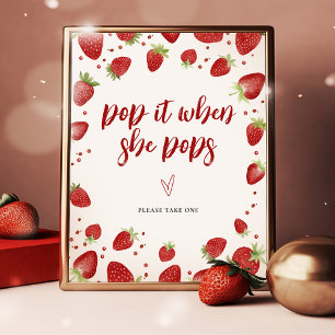 Pop es, wenn sie Pop Baby-Duschecke Poster