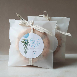 Pop es, wenn sie Pop Balloon Greenerenery Baby Dus Runder Aufkleber