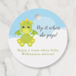 Pop es, wenn sie Pop Boy Dragon Baby Dusche Geschenkanhänger