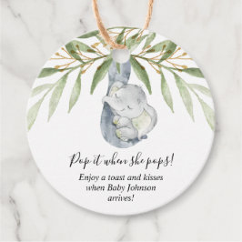 Pop es, wenn sie Pop Elefantenbaby Dusche Gefallen Geschenkanhänger