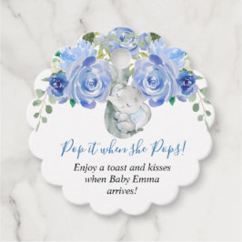 Pop es, wenn sie Pop Junge Elefantenbaby Dusche Geschenkanhänger