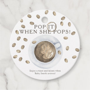 Pop es, wenn sie Pop! Kaffeemaschine Geschenkanhänger