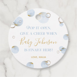 Pop es, wenn sie Pop Tag bevorzugen, Champagner-Ta Geschenkanhänger