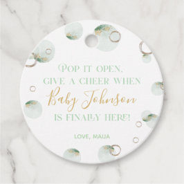 Pop es, wenn sie Pop Tag bevorzugen, Champagner-Ta Geschenkanhänger