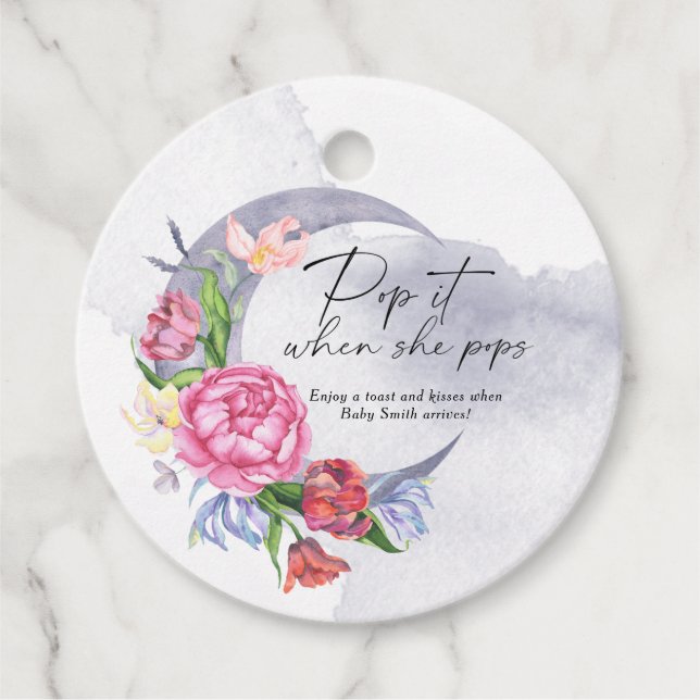 Pop es, wenn sie über den Mond Pop Geschenkanhänger (Vorderseite)