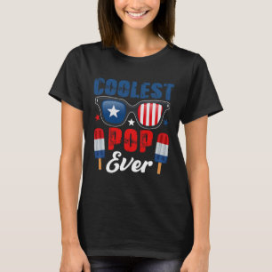 Pop Ever Sungles Eiscreme Als Amerikanische Flagge T-Shirt
