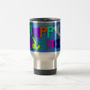 Pop farbenfrohe Ferien Reisen Umarmung Reisebecher