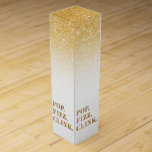 Pop Fizz Clink Champagne oder Weingeschenkbox Weinbox<br><div class="desc">Pop. Fizz. Clink. Personalisieren Sie Ihre Geschenkboxen mit diesen modernen,  anpassbaren Boxen.</div>