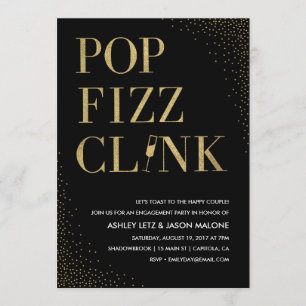 Pop Fizz Clink Hochzeit Verlobung Einladung