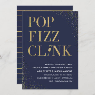 Pop Fizz Clink Hochzeit Verlobung Einladung