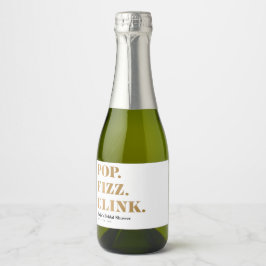 Pop Fizz Clink Mini Sparkling Weinflaschen Etikett