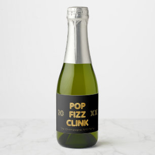 Pop Fizz Clink Moderne Typografie Neujahr