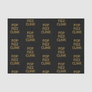 Pop Fizz Clink Moderne Typografie Neujahr Seidenpapier