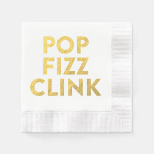 POP FIZZ CLINK Napkins Serviette