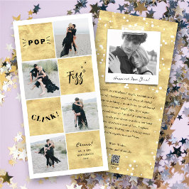 Pop Fizz Clink Neujahr Blocks 4 FotoCollage Feiertagskarte