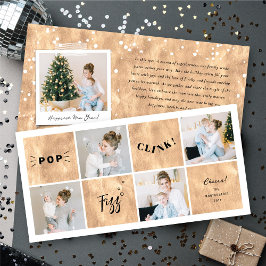 Pop Fizz Clink Neujahr Blocks 4 FotoCollage Feiertagskarte