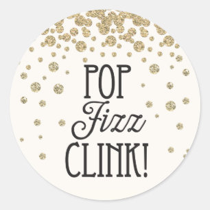Pop Fizz Clink Sticker - Silvesterabend Party