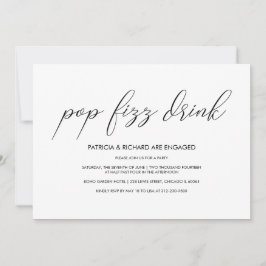 Pop Fizz Drink Minimalistische Engagement Party Einladung