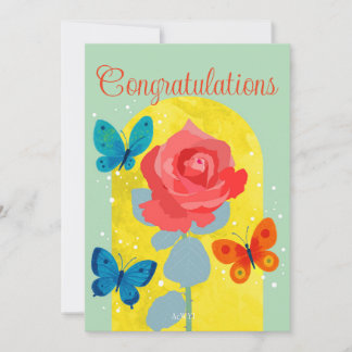 POP flower card -red rose- Einladung